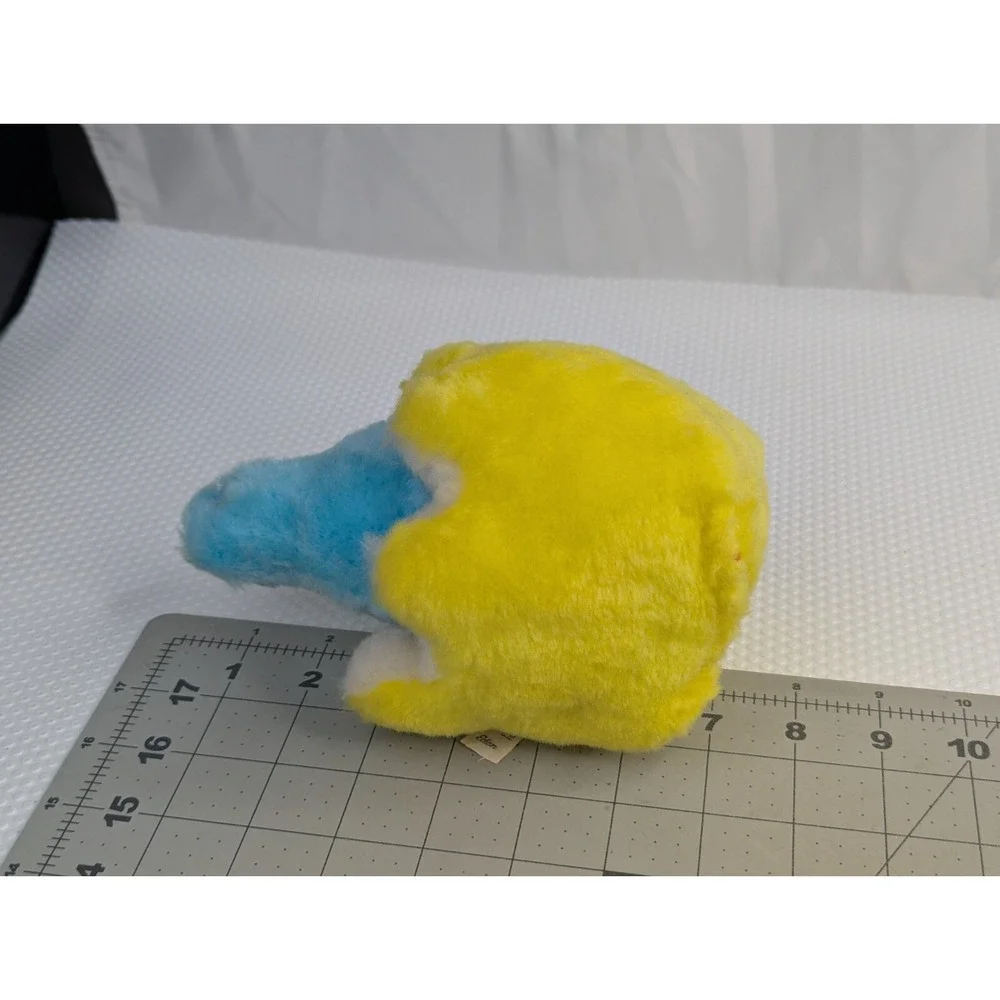 Eden Blue Bird Rattle‎ Plush Nest Yellow 7 Inch Vintage Paper Tag Stuffed Animal